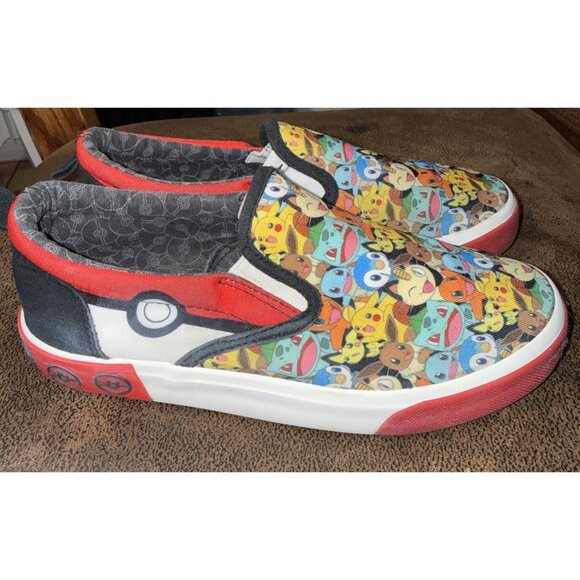 Pokemon Ground UP Slip On Canvas Sneaker Shoes Unisex Size 3 Youth - Picture 5 of 5